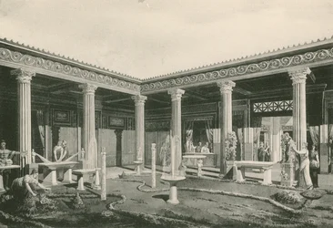 The Viridarium in the House of the Vettii as it was