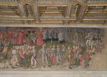 The oath of loyalty to the first captain Luigi Gonzaga in 1328
