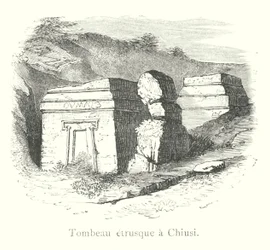 Etruscan Tomb at Chiusi (engraving)