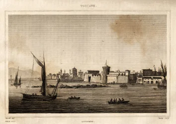 View of Livorno in Tuscany