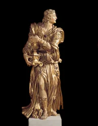 View of One of the Wooden Angels in the Chapel of Bardi di Vernio
