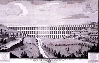 View of the Aqueduct carrying water to the Palazzo di Caserta from the Maddaloni