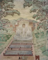 View of the Water Organ and the Fountain of Neptune