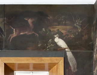 White peacock and roe deer, Myth of Orpheus