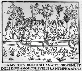 The Multitude of Young Lovers, and the Divine Amorous Maidens, the Nymph Apoli