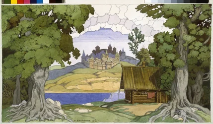 Set Design for the Opera "The Tomb of Askold" by Alexei Verstovsky