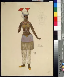 Costume Design for the Opera The Golden Cockerel by Nikolai Rimsky-Korsakov