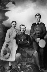 Tsar Alexander II of Russia with His Daughter Maria and Son Alexei