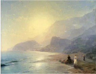 Alexander Pushkin and Princess Maria Raevskaya near Gurzuf