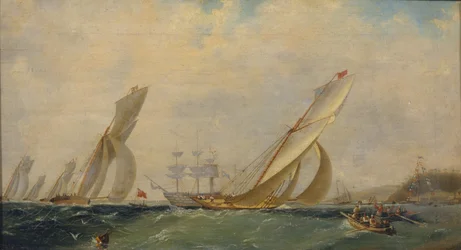 Frigate on a Sea