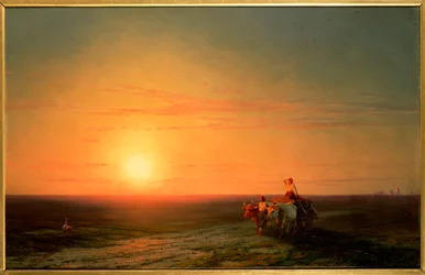 Peasants Returning from the Fields at Sunset
