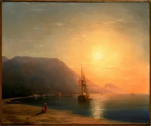 Sunset Before Ajudag on the Crimean Coast