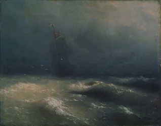 Storm at the seashore by Nice, 1885