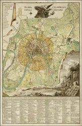1789 Map of Moscow by Ivan Marchenkov