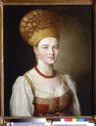 Female Portrait in Russian Dress