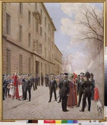 The Russian Imperial Guard in Paris (France) in 1814. (Third Coalition 1803-1805, episode of the Napoleonic Wars)