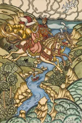 Illustration for the Fairy tale Marya Morevna