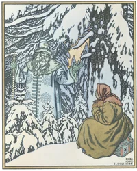 Illustration for the Fairy tale Morozko, 1932