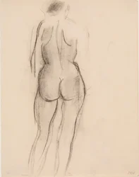 Female Standing Model, Seen from the Back