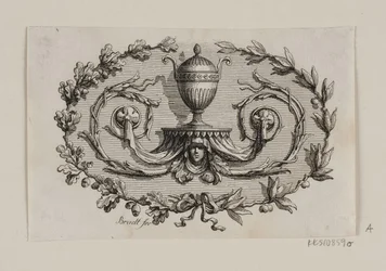A Two-Handled Vase, Surrounded by Foliage