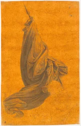 Banner and Lightly Sketched Standard-Bearer
