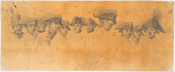 Preparatory Work for the Engraving: Frederick the Great Rides Home After a Review at Potsdam