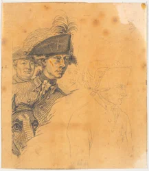 Preparatory Work for the Engraving: Frederick the Great Riding Home After a Review at Potsdam