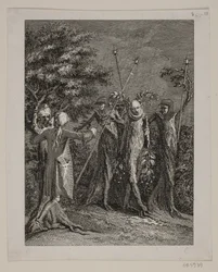 Niels Klim Sees a Potuan Criminal Being Led Away by Three Watchmen