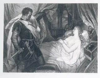 Othello and Desdemonda, engraved by Eduard Buchel
