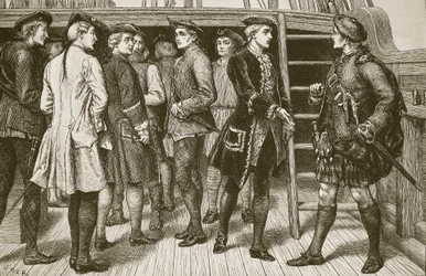 The Young Pretender and the Highland Chiefs on board the 