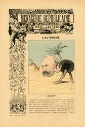 Menagerie Republicaine Humoristic gallery of the main characters of the Third Republic, number 37, Satirique en Couleurs