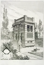 Bathing Room, from a Volume of Designs by Various Architects, Pub. Morel & Cie, Paris