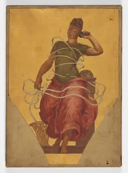 Study of Pendentive Figure for Electricity, Dome of the Manufactures and Liberal Arts Building, World
