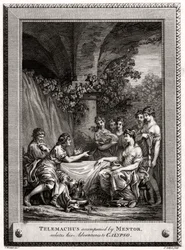 Telemachus Accompanied by Mentor, Relates His Adventures to Calypso, 1774