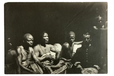 Captain Gallwey and Edo chiefs, Benin, Nigeria, 1892