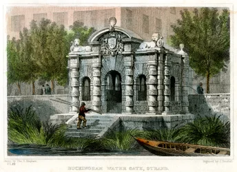 Buckingham Water Gate, Strand, Westminster, London, 1830