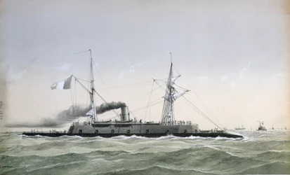 French Navy ironclad coastguard vessel Le Rochambeau, c. 1870