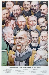 Professor Luis Hubert Farabeuf (1841-1910) and his students, from Chanteclair, c.1910