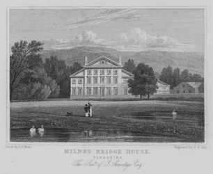 Milnes Bridge House, Yorkshire, The Seat of J Armitage, Esquire