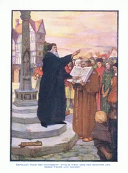 Expelled from the university, Wyclif went into the country and there wrote and taught