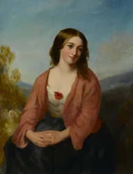Young Woman in a Pink Dress