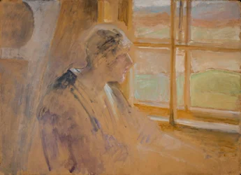 Sketch of a Female Figure at a Window