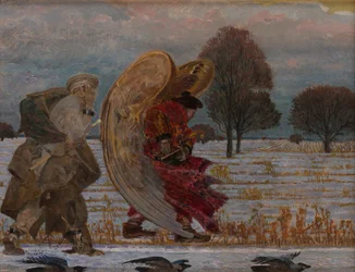 Behind the Angel (left part of the triptych)