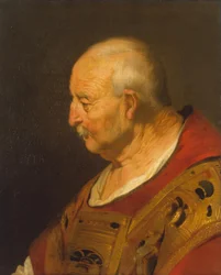 Head of an Old Man in Ecclesiastical Vestments