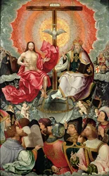 Central panel of Triptych with Adoration of the Trinity