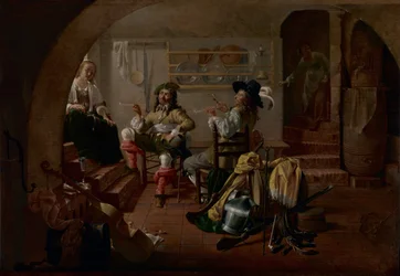 Interior with Soldiers and Women, c.1650