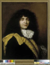 Portrait of a man with a yellow strap