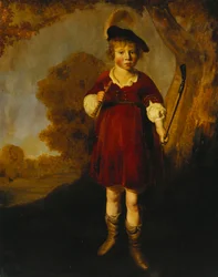 Portrait of a Young Boy as a Shepherd, Standing Full Length, in a Landscape