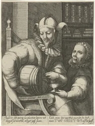Jester with Wine Barrel