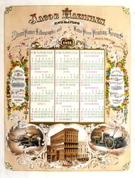 Jacob Haehlen Engravers - Calendar for 1871, 1871